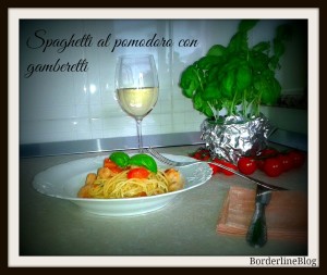 spaghetti al pomodoro con gamberetti - Gluten free Travel and Living