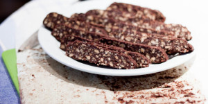 Salame di cioccolato vegan