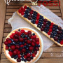 Crostata con frolla senza glutine, crema al mascarpone e frutti rossi