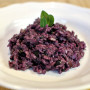 Risotto mirtilli e speck