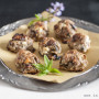 Polpette con feta e melanzane (profumate alla menta e limone)