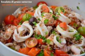 Insalata di Grano saraceno con calamari e mazzancolle - Gluten Free Travel and Living