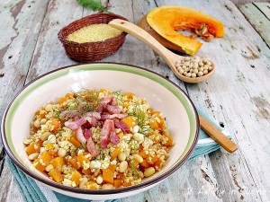 insalata tiepida di miglio e soia con zucca  - Gluten Free Travel and Living