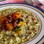 Risotto con zucca, salsiccia e pecorino