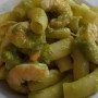 Rigatoni con mazzancolle e asparagi