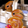 Coniglietti pasquali di panbrioches