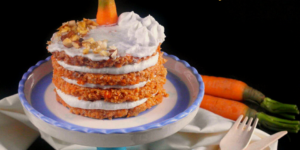 Naked cake carote e cocco senza cottura, vegan e senza glutine